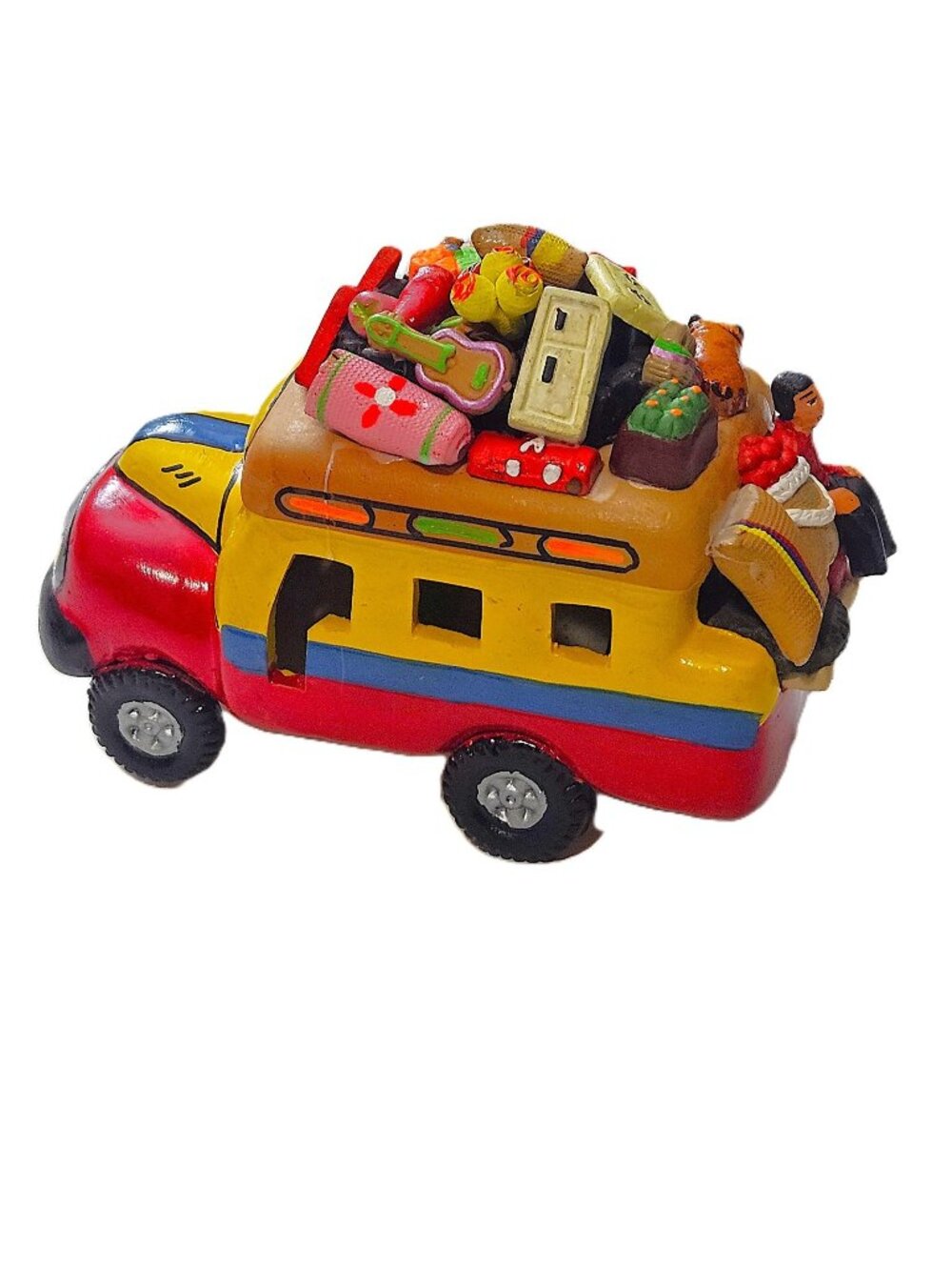 Colombian Chiva Bus Folk Art – Hand-Painted Colorful Sculpture